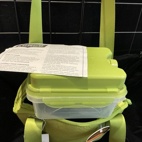 NWT Rachael Ray Insulated Lunch Bag Purse Green Diamond Texture Pattern - Picture 5 of 12