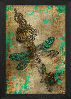 Key with Wings Framed Wall Art Poster Canvas Print Picture