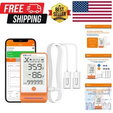 Bluetooth Thermometer Data Logger Temperature for Refrigerator with Shadow Da...