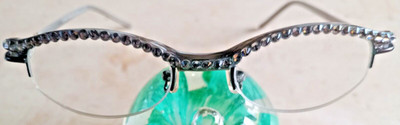 JC JIMMY CRYSTAL ITALY +2.00 SWAROVSKI JCR127 READING EYEGLASSES FRAMES