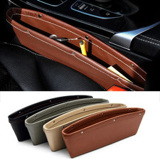 PU Leather Car Seat Gap Organizer Storage Pocket Phone Holder Keys Wallet Cards