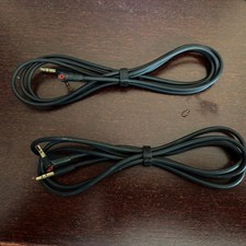 Two-Black Original Beats Dr Dre 3.5mm Audio Jack L Cord Headphone Aux
