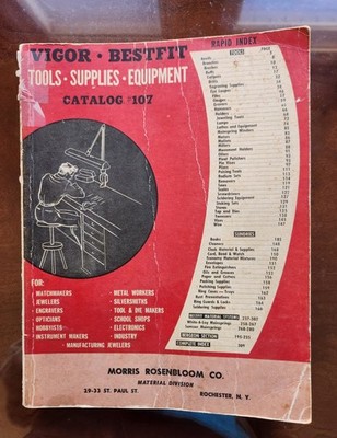 Vintage 1955 Watch maker Jewelers Silversmith Supplies Catalog Vigor Bestfit 107