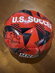 Hope Solo Autographed USA soccer Ball 2X Gold JSA WC233956