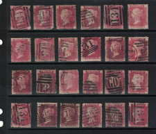GB stamps - penny reds - victoria era - good range sg43 various plates