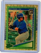 2025 PANINI DONRUSS MATT SHAW RATED PROSPECT GOLD VINYL ROOKIE RC #1/1