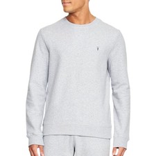 Image of ALL SAINTS Mens Pullover Jumper Crew Neck Cotton Sweater Long Sleeve Ribbed Tops