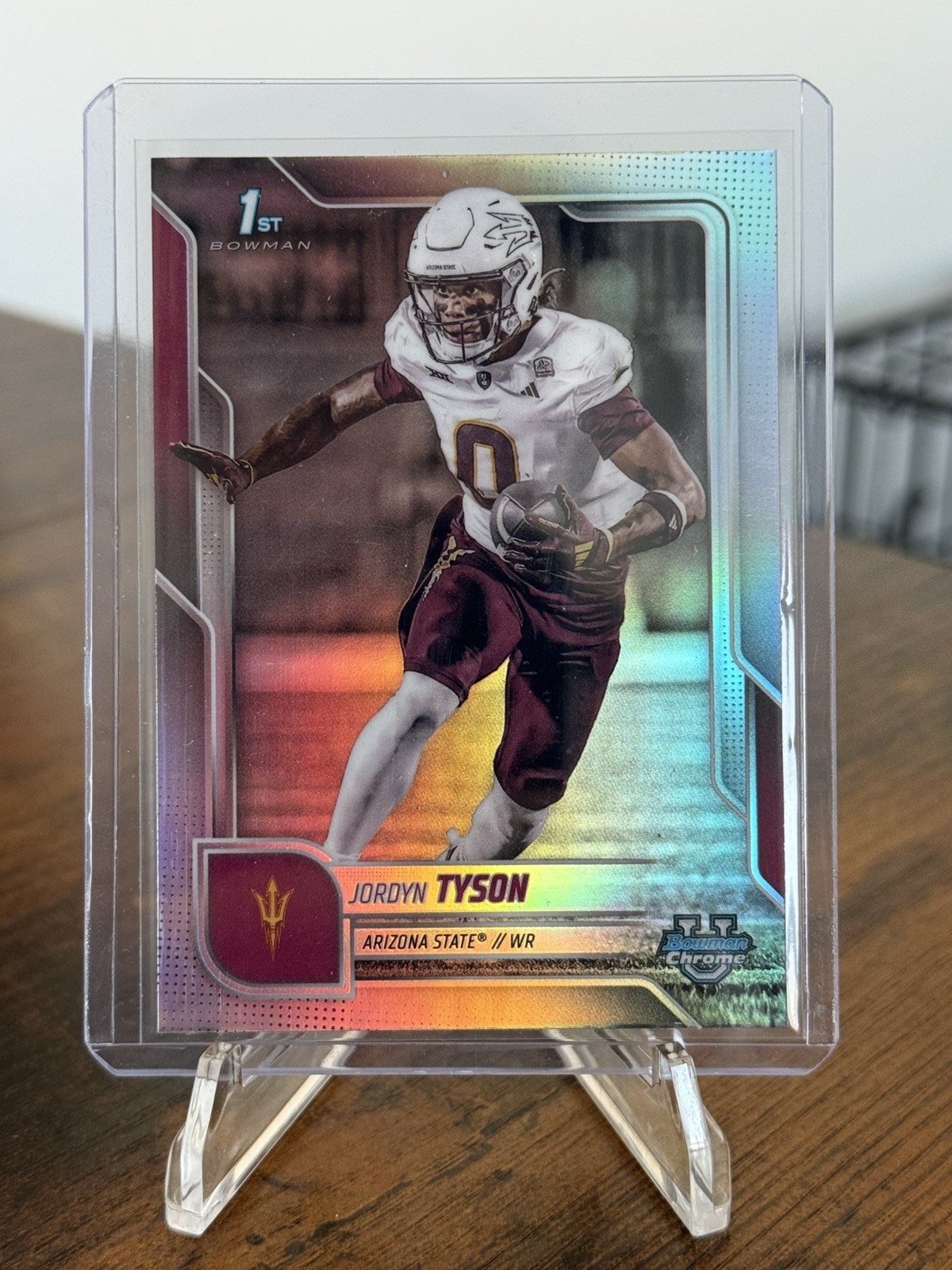 2025 Bowman Chrome University Jordyn Tyson Silver Refractor Arizona State #31