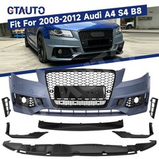 Rs4 Style Front Bumper Cover Grille Facelift For Audi A4 Quattro A4 S4 2008-2012 Rs4 Style Front Bumper Cover Grille Facelift For Audi A4 Quattro A4 S4 2008-2012