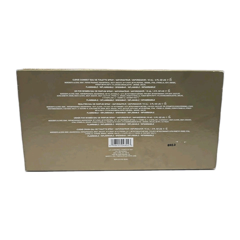 Mini set de regalo de perfume raro vintage Liz Claiborne 5 piezas 0,5 oz cada uno - curva, UR y + Foto 3 de 4