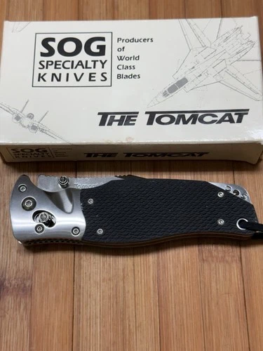 SOG TOMCAT 3.0 ARC-LOCK Folding Knife MINT CONDITION VG-10 Steel  SEKI JAPAN #82 image 4