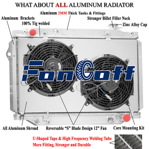 4-Row Radiator+Shroud Fan FITS 93-97 Landcruiser FJ80R FZJ80R 96-97 Lexus LX450