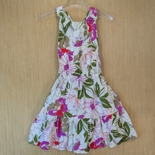 Gap Floral Cross Back Mini Dress XS Tropical Tiered Cotton Resortwear Vacation