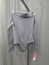 Capezio Girls Team Basic Turtleneck Long Sleeve Leotard with Snaps Black M