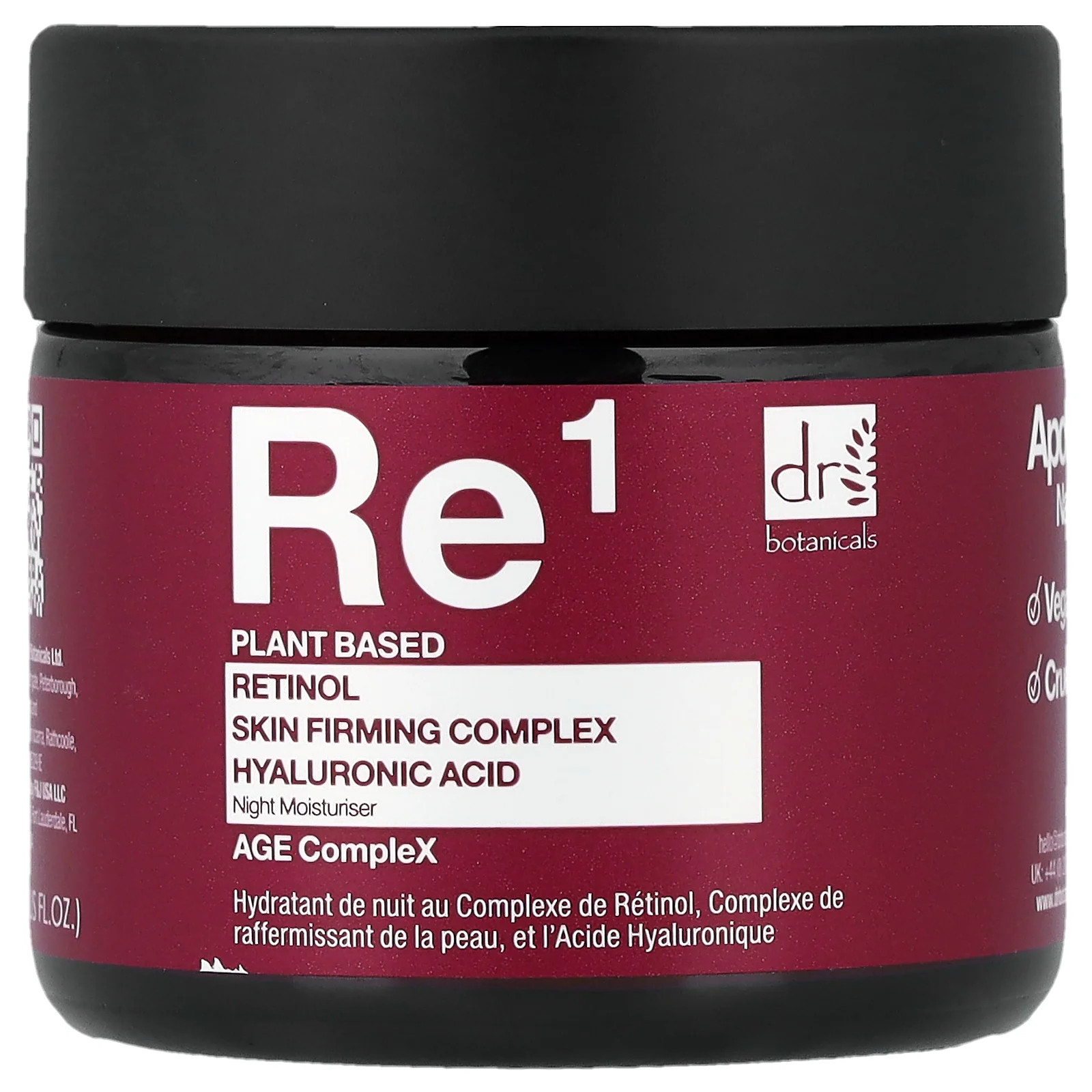 Re1, Retinol Complex, Skin Firming Complex - Hyaluronic Acid, Night Moisturizer
