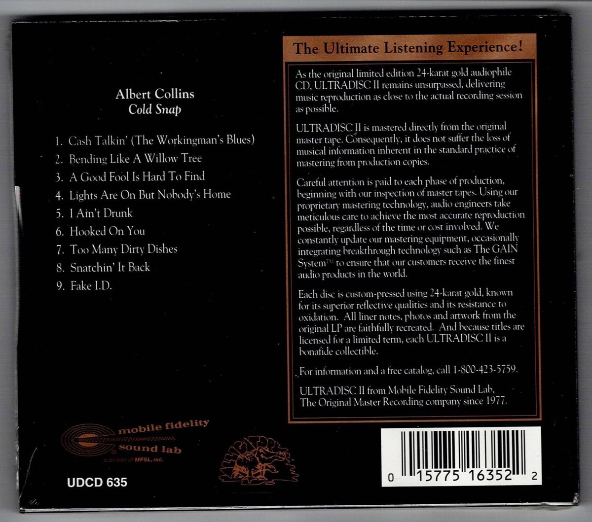 Cold Snap by Albert Collins (Guitar/Vocals) (CD, Jun-1995 Cold Snap by Albert Collins (Guitar/Vocals) (CD, Jun-1995