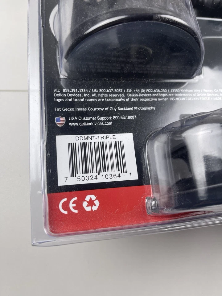 Delkin Devices Fat Gecko montaje de cámara de triple succión (DDMNT-Triple), negro Foto 3 de 4