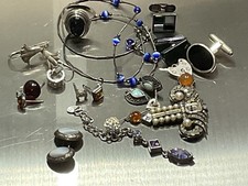 Biżuteria złom srebra próby 925, z kamieniami, 50 gramów, zobacz zdjęcia