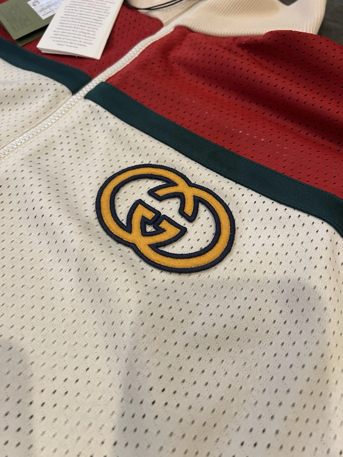 Giacca Gucci in tessuto a rete con zip nuova con etichette vendita al dettaglio L ~3300$