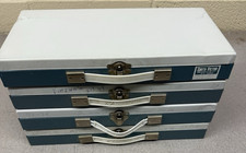 Vintage Smith Victor SF-2 Metal 35mm Slide Storage Case Box Lot Of 4