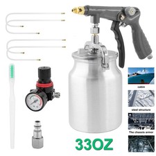 Air Undercoating Spray Gun With 33oz Suction Cup19.69 Wand Nozzlegauge Kits