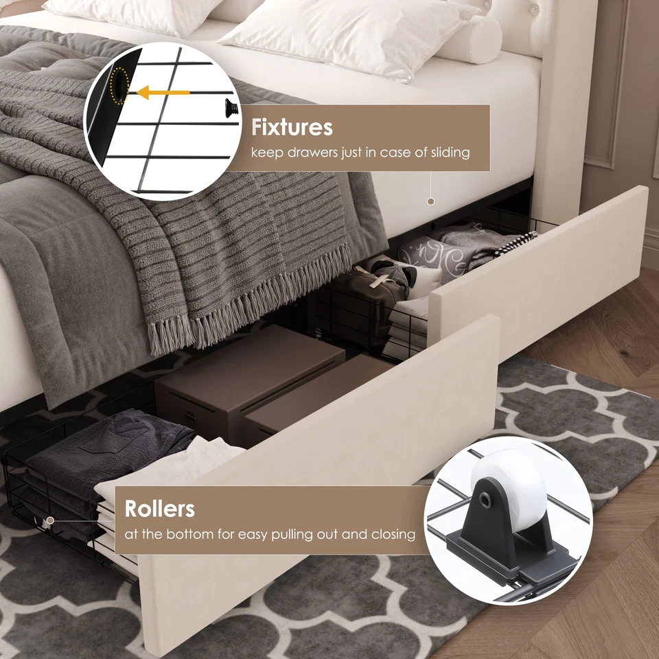 大号 LED 床架带插座和 USB 端口和显示平台,4 个商店 — 第 4/4 张图片