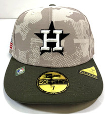 Houston Astros MLB NE 2025  Armed Forces Day Fitted Hat~Beige/Olive