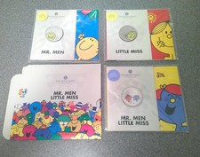 Royal Mint 2021 Mr Men & Little Miss £5 Five Pound 3x Colour Coin Set + Folder