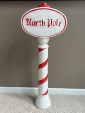1991 Union Products North Pole Blow Mold Christmas Plastic Candy Cane Decor 45  