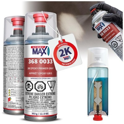 2K Epoxy Primer Gray | 2K Primer Automotive | Epoxy Spray Paint for Metal, Al...