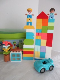 Duplo LOT OF 2 SETS,  BRICK BOX 5380, 10913, COMPLETE + BONUS TRAIN, STORAGE BOX