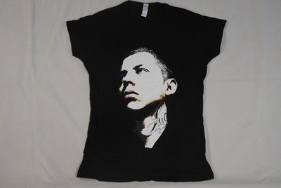 PROFESSOR GREEN FACE LOGO SCHWARZ DAMEN SKINNY T-SHIRT NEU OFFIZIELL SELTEN