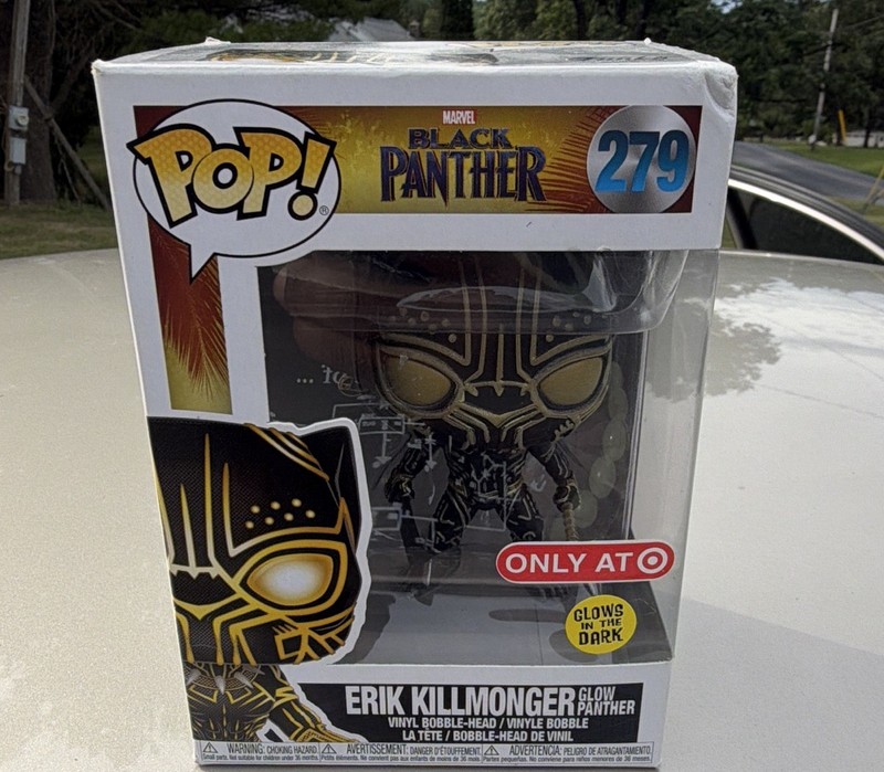 Funko Pop! Marvel Black Panther Erik Killmonger Glow Panther #279 Target GITD
