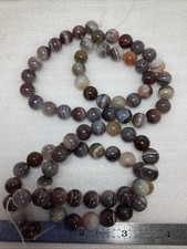 Vintage 10 Mm Botswana Agate Beads A Quality 16 3