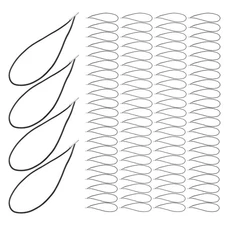  100pcs Elastic Cord with Metal Ends - 4.9" Stretch Loop Band for Masks DIY