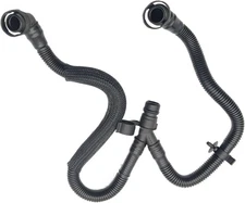 Crankcase Breather Vent Hose Replacement for Audi Q5 Q7 Cylinder Black 