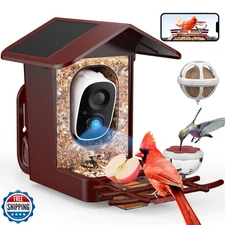 PeckCam® Bird Feeder with Camera Solar Powered, AI Identify and Auto Capture,