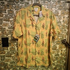 NWT Reyn Spooner Art Of Eddy Y Hula Girls Auana Hawaiian Shirt XL Limited Yellow