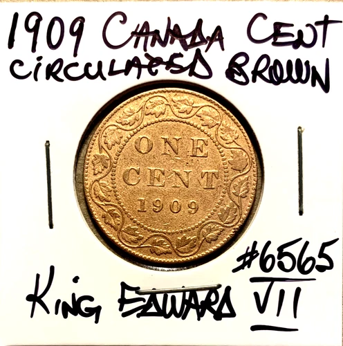 1909 Edward VII Penny — photo from the most recent tracked eBay sale