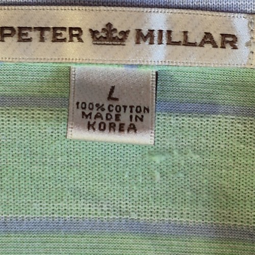 Peter Millar Polo Shirt Mens Large Pacific Dunes Golf Striped Classic - Picture 3 of 9