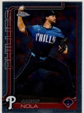 2025 Topps Chrome Baseball Aaron Nola No. 286 Philadelphia Phillies