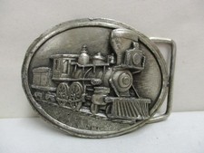 Bergamot Locomotive Train Engine Belt Buckle 1984 L-143 Solid Brass Made In USA