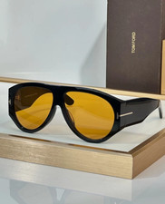 TOM FORD Bronson TF1044 Unisex Sunglasses Black Frame / Yellow Frame 60 12-140
