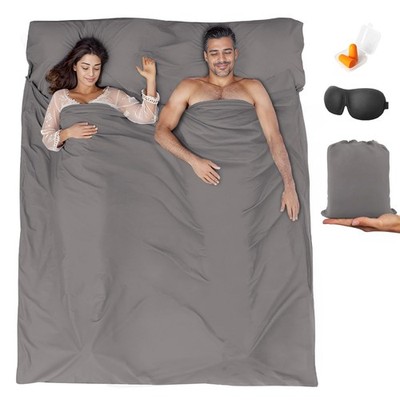 BREENHILL Double Sleeping Bag Liner,Camping Sheets & Travel Sheet, Hostels & ...