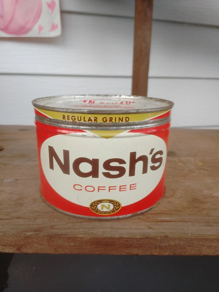 Vintage 1950s Nash's Renault Automobile Advertising Coffee Can, Rare Lid? 1 Lb - Image 3 of 4