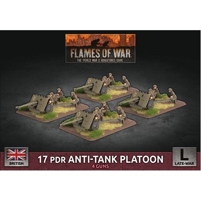 Flames of War: 17 PDR Panzerabwehrzug (x4 Kunststoff) - Brandneu & Versiegelt