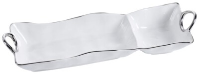 PAMPA BAY Dip Set HANDLE WITH STYLE, Snackschale, Porzellan, 47 x 14 cm