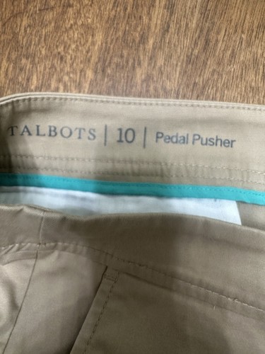 Nuevo con etiquetas Talbots pierna ancha para mujer 10 bronceado recortado - Imagen 8 de 10