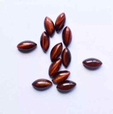 AAA Natural Red Tiger Eye Cabochon Marquise Shape Loose Gemstone