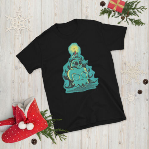 Agorables Skull Christmas Tree Gothic Holiday Party Goth Spirit Unisex T-Shirt